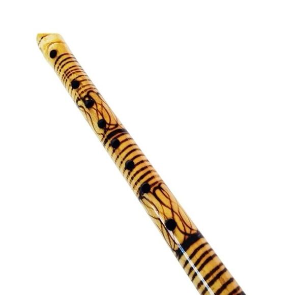 Handmade Bamboo Flute Unisex OneSize Boho Tribal Hippie Festival - Picture 1 of 3
